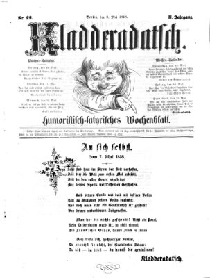 Kladderadatsch Sonntag 9. Mai 1858