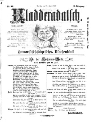 Kladderadatsch Sonntag 20. Juni 1858