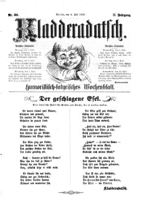 Kladderadatsch Sonntag 4. Juli 1858