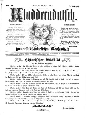 Kladderadatsch Sonntag 17. Oktober 1858