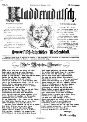 Kladderadatsch Montag 3. Januar 1859