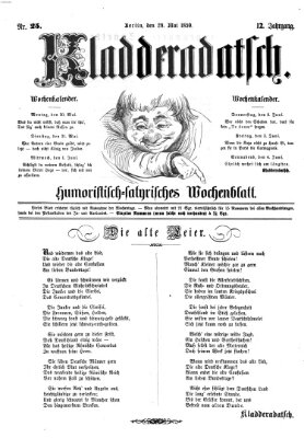 Kladderadatsch Sonntag 29. Mai 1859