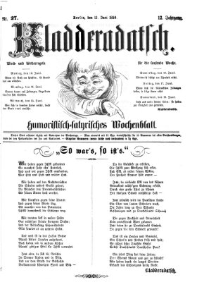 Kladderadatsch Sonntag 12. Juni 1859