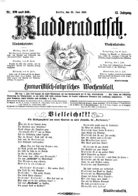 Kladderadatsch Sonntag 26. Juni 1859