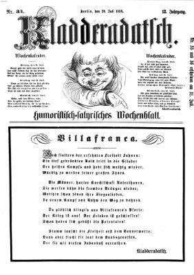 Kladderadatsch Sonntag 24. Juli 1859