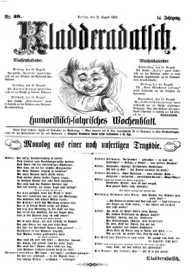 Kladderadatsch Sonntag 21. August 1859