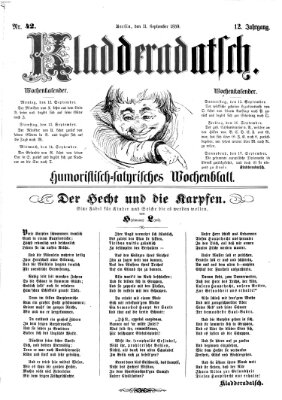 Kladderadatsch Sonntag 11. September 1859