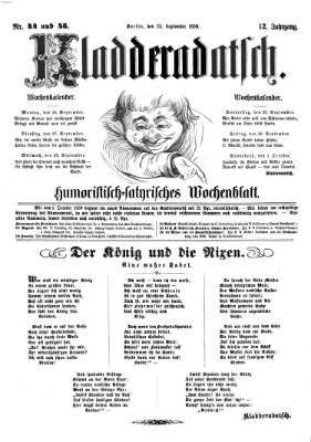 Kladderadatsch Sonntag 25. September 1859