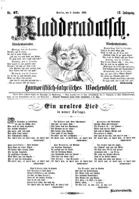 Kladderadatsch Sonntag 9. Oktober 1859