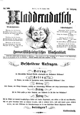 Kladderadatsch Sonntag 23. Oktober 1859