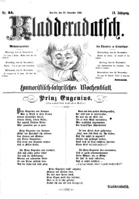 Kladderadatsch Sonntag 20. November 1859