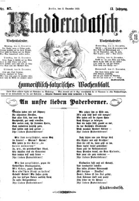 Kladderadatsch Sonntag 11. Dezember 1859