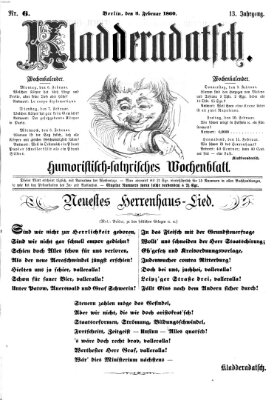 Kladderadatsch Sonntag 5. Februar 1860