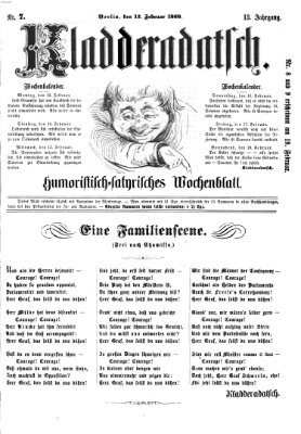 Kladderadatsch Sonntag 12. Februar 1860