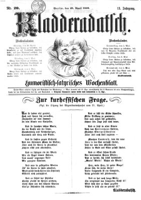 Kladderadatsch Sonntag 29. April 1860