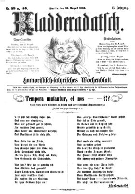 Kladderadatsch Sonntag 26. August 1860