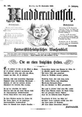 Kladderadatsch Sonntag 16. September 1860