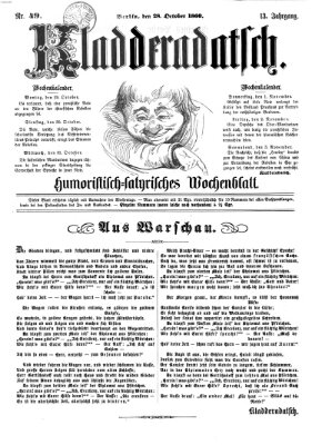 Kladderadatsch Sonntag 28. Oktober 1860