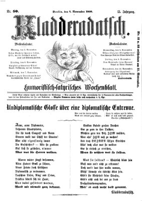 Kladderadatsch Sonntag 4. November 1860