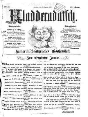 Kladderadatsch Sonntag 13. Januar 1861