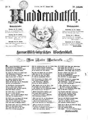 Kladderadatsch Sonntag 27. Januar 1861