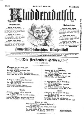 Kladderadatsch Sonntag 3. Februar 1861