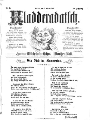 Kladderadatsch Sonntag 17. Februar 1861