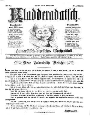 Kladderadatsch Sonntag 24. Februar 1861