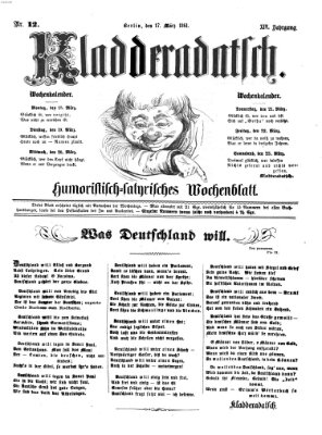 Kladderadatsch Sonntag 17. März 1861