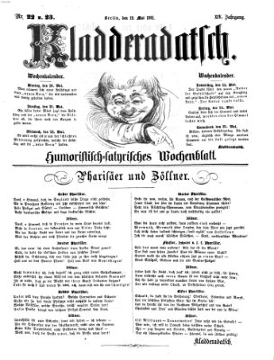 Kladderadatsch Sonntag 19. Mai 1861