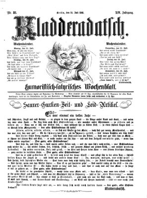 Kladderadatsch Sonntag 14. Juli 1861