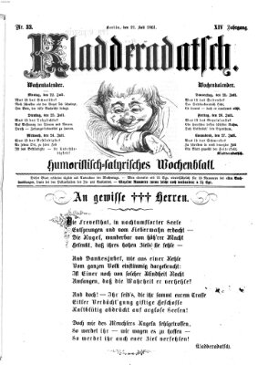 Kladderadatsch Sonntag 21. Juli 1861