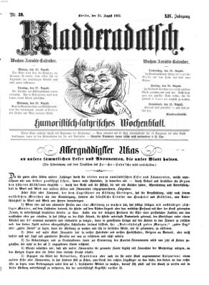 Kladderadatsch Sonntag 25. August 1861