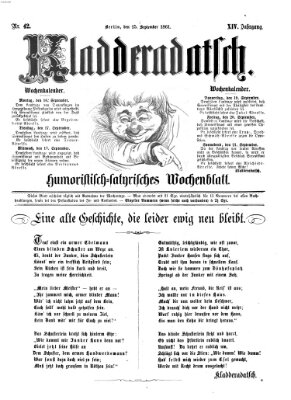 Kladderadatsch Sonntag 15. September 1861