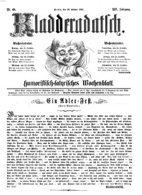 Kladderadatsch Sonntag 20. Oktober 1861