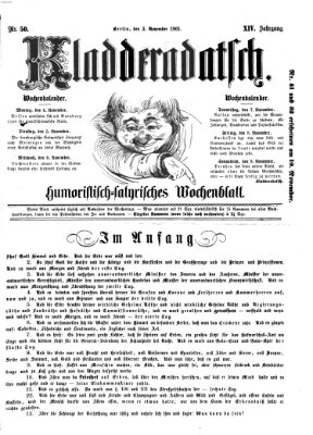 Kladderadatsch Sonntag 3. November 1861