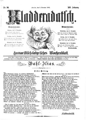 Kladderadatsch Sonntag 8. Dezember 1861