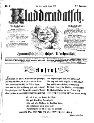 Kladderadatsch Sonntag 12. Januar 1862