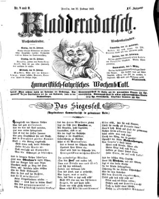 Kladderadatsch Sonntag 23. Februar 1862