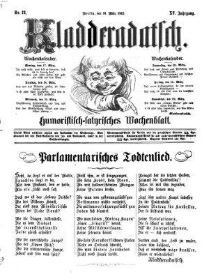 Kladderadatsch Sonntag 16. März 1862