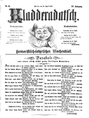 Kladderadatsch Sonntag 20. April 1862