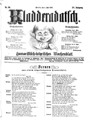 Kladderadatsch Sonntag 4. Mai 1862