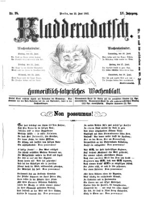 Kladderadatsch Sonntag 22. Juni 1862