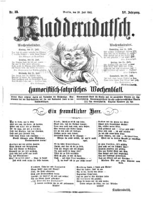 Kladderadatsch Sonntag 20. Juli 1862