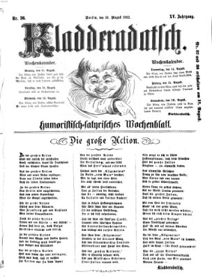 Kladderadatsch Sonntag 10. August 1862