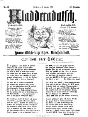 Kladderadatsch Sonntag 7. September 1862