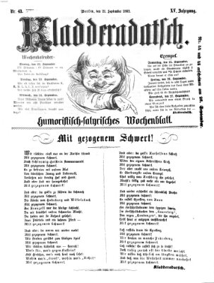 Kladderadatsch Sonntag 21. September 1862