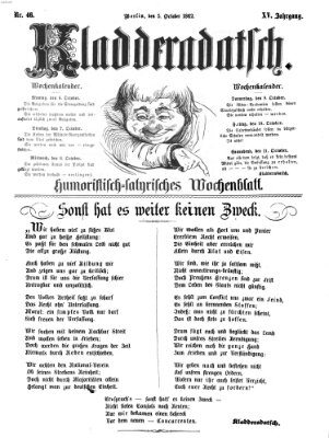 Kladderadatsch Sonntag 5. Oktober 1862