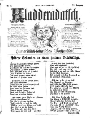 Kladderadatsch Sonntag 19. Oktober 1862