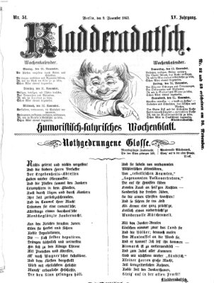 Kladderadatsch Sonntag 9. November 1862